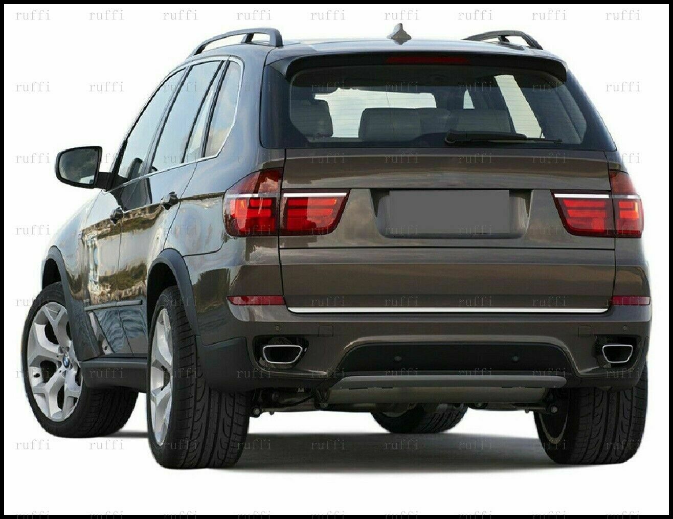 CROMATURA SOTTO BAGAGLIAIO BMW X5 E70 2006-2013 ACCIAIO INOX ADESIVO 0032 AUTOELEGANCERICAMBI