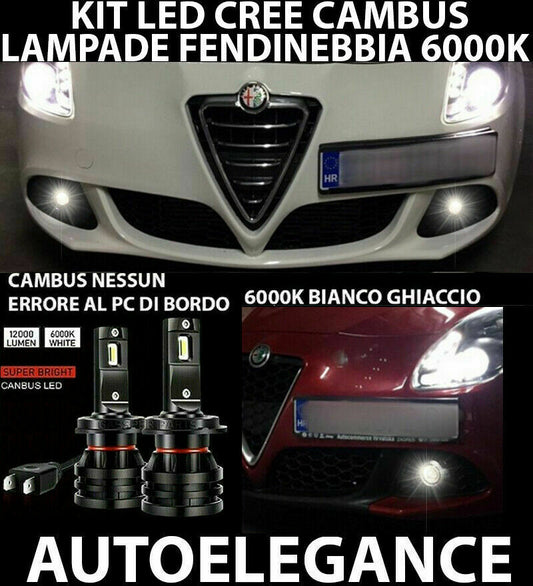 ALFA ROMEO GIULIETTA LAMPADE FENDINEBBIA LED 10.000LM CAMBUS - AT 0032 AUTOELEGANCERICAMBI