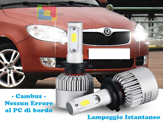 LAMPADE ABBAGLIANTI ANABBAGLIANTI LED SKODA FABIA II 06-14 ISTANTANEO CREE