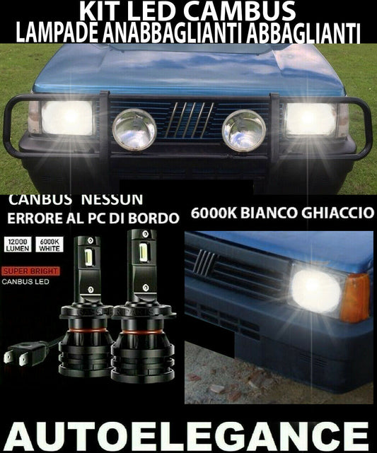 FIAT PANDA MK1 LAMPADE ANABBAGLIANTE ABBAGLIANTE LED 16.000LM CAMBUS 0032