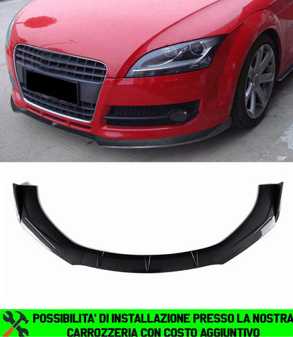 AUDI TT 8J 2006-2014 LAMA SOTTO PARAURTI ANTERIORE SPLITTER ABS CARBON LOOK RS AUTOELEGANCERICAMBI