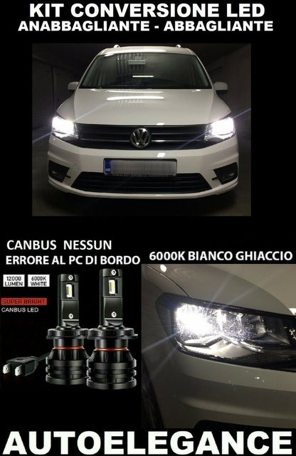 VW CADDY 2K LED LOW BEAM HEADLIGHTS 16.000LM CAMBUS 0032