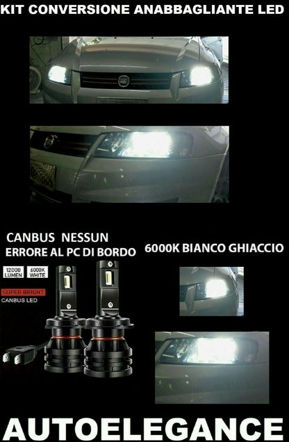 FIAT STILO LED LOW BEAM HEADLIGHTS 16.000LM CAMBUS 0032