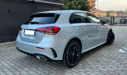 COPPIA FLAPS PER MERCEDES CLASSE A W177 MODANATURE PARAURTI POSTERIORE NERO AUTOELEGANCERICAMBI