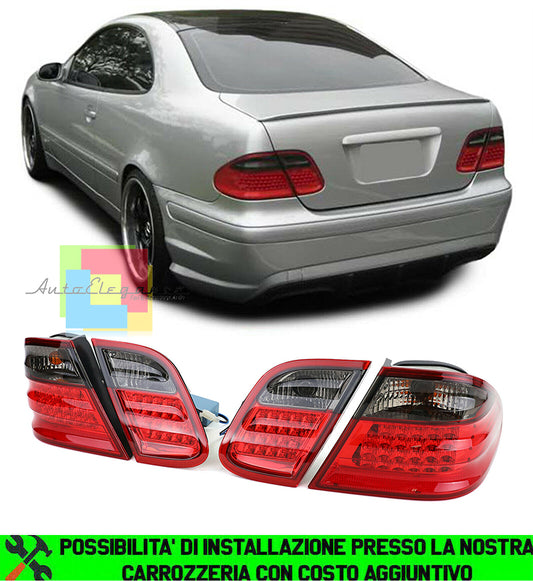 MERCEDES CLK W208 1997-2002 REAR LIGHTS RED SMOKE LED TAIL LIGHTS