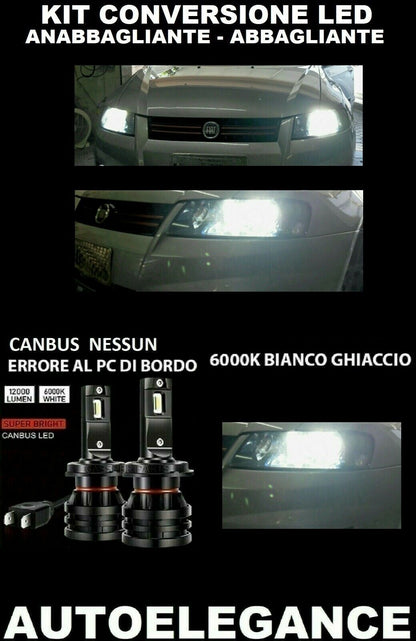 FIAT STILO LOW BEAM HIGH BEAM LED 16.000LM CAMBUS 0032