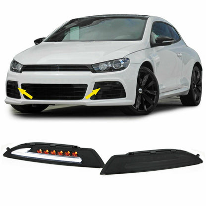 LUCI DI POSIZIONE DINAMICHE NERE A LED VW SCIROCCO 137 2008-2013