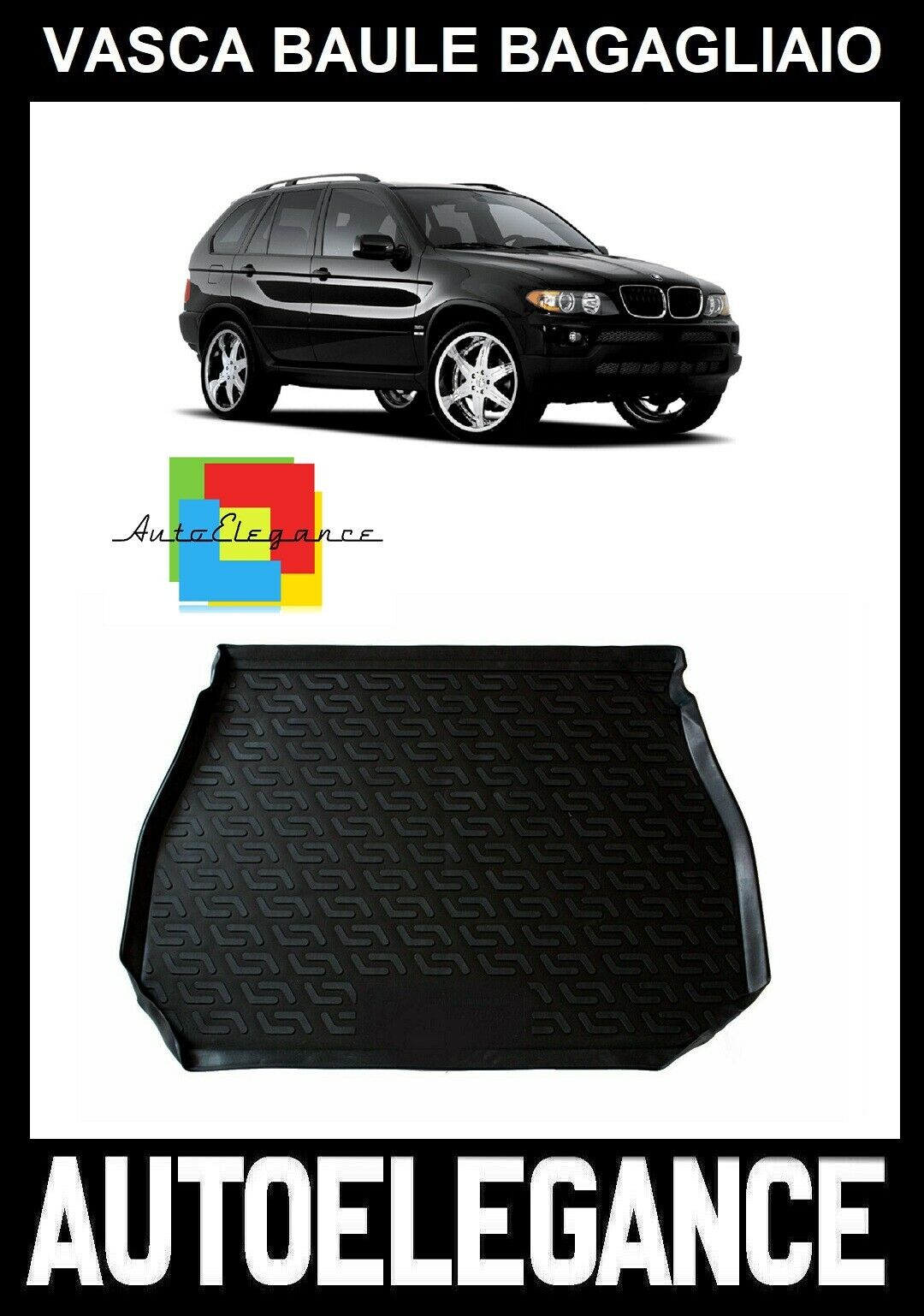 TRUNK MAT RUBBER CARPET SUPERGRIP BMW X5 E53 1999-2006 -AT-