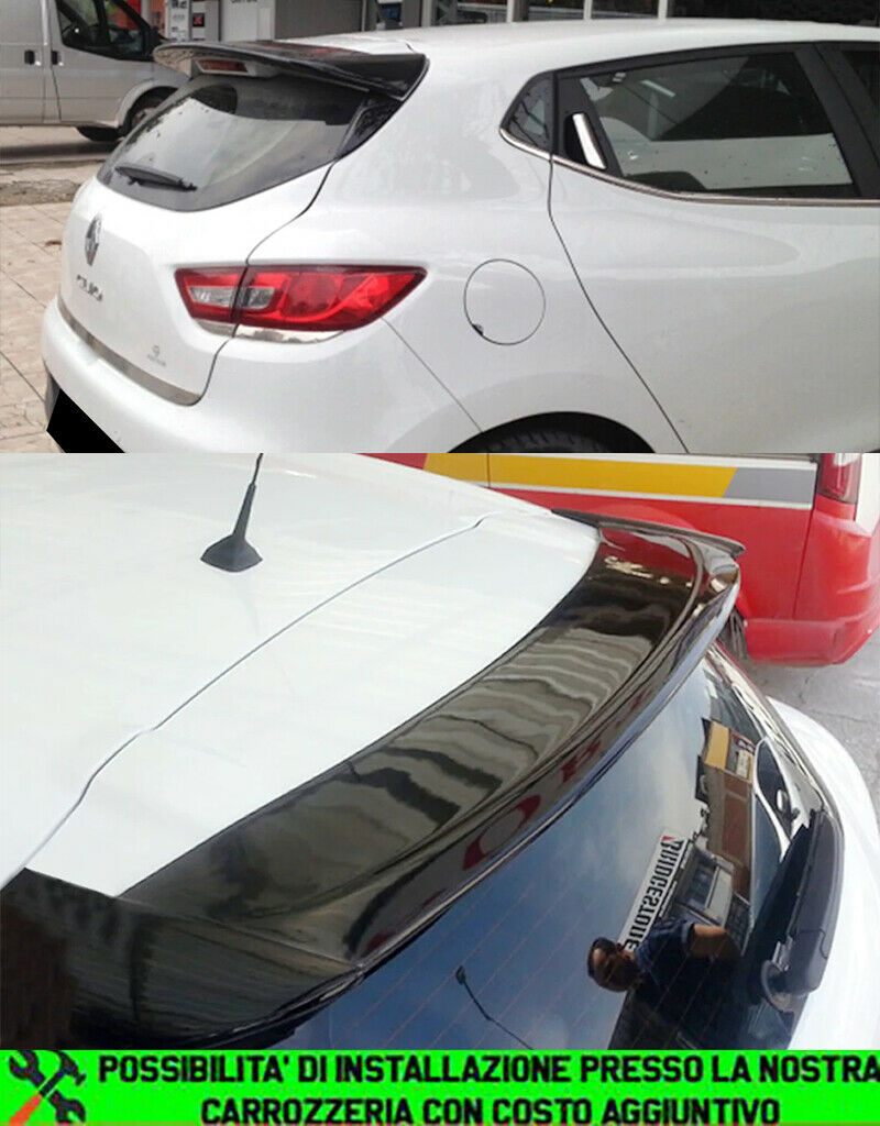 RENAULT CLIO MK4 4 2012-2018 ROOF SPOILER SPORT LOOK ABS GLOSS BLACK