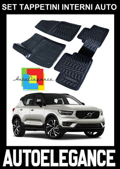 CUSTOM RUBBER CAR INTERIOR MATS SET VOLVO XC40 2016+ -AT-