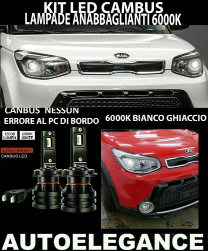 KIA SOUL II LENTICULAR HEADLIGHT LOW BEAM LED LAMPS 16.000LM CAMBUS 0032