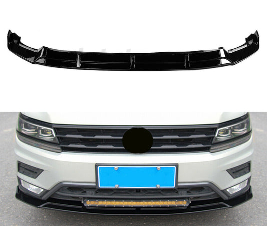VW TIGUAN II FRONT BUMPER SPLITTER GLOSS BLACK SPORT - 3P