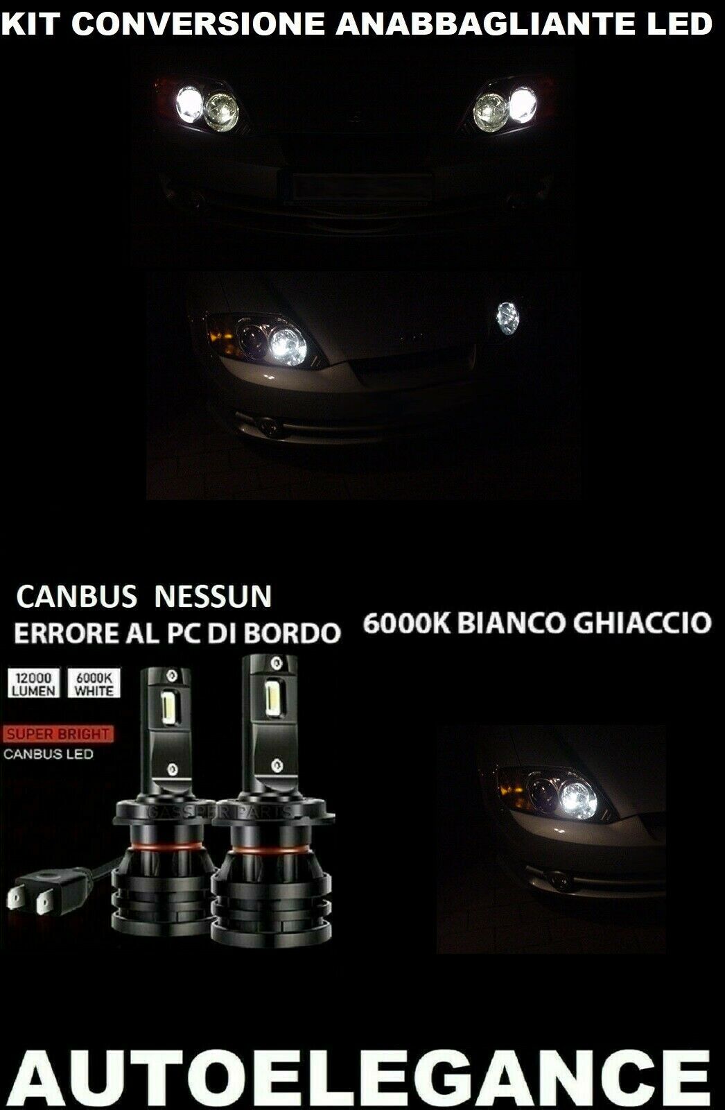 HYUNDAI COUPE GK LED LOW BEAM LAMPS 16.000LM CAMBUS 0032