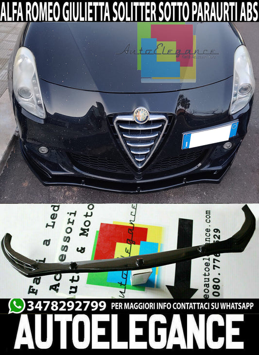ALFA ROMEO GIULIETTA LIP SPOILER SOTTO PARAURTI ANTERIORE ABS / PLASTIC NERO AUTOELEGANCERICAMBI