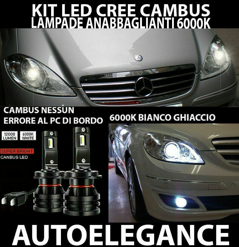 MERCEDES A-CLASS W169 PAIR OF LED LOW BEAM LAMPS 16.000LM CAMBUS 0032
