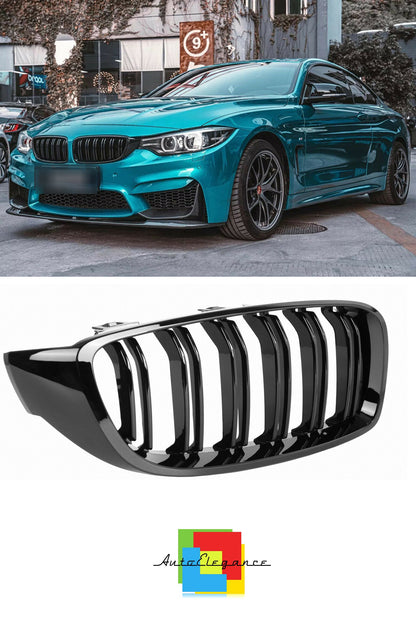 FRONT MUSTACHE GRILLE 4 SERIES F32 F33 F82 F84 GLOSS BLACK LOOK DOUBLE KIDNEY NEWS
