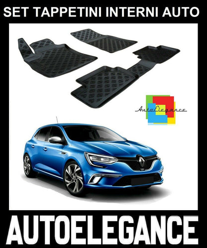 SET OF CUSTOM RUBBER CAR INTERIOR MATS FOR RENAULT MEGANE IV 2016+ 0032