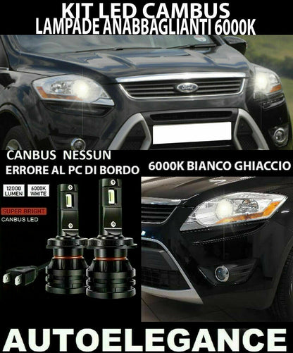 FORD KUGA MK1 I LED LOW BEAM HEADLIGHTS 16.000LM CAMBUS 0032