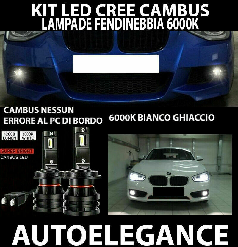 BMW SERIE 1 F20 F21 LAMPADE FENDINEBBIA LED 10.000LM CAMBUS - AT 0032 AUTOELEGANCERICAMBI