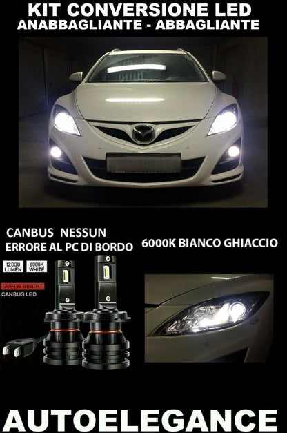 MAZDA 6 GH LOW BEAM HIGH BEAM LED 16.000LM CAMBUS 0032
