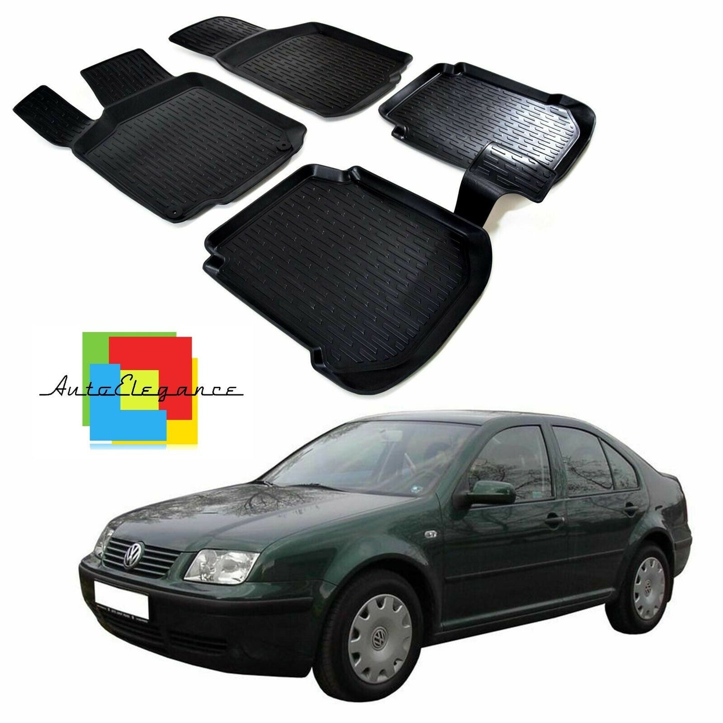 SET OF CUSTOM RUBBER CAR INTERIOR MATS VW Bora 1997-2003 0032