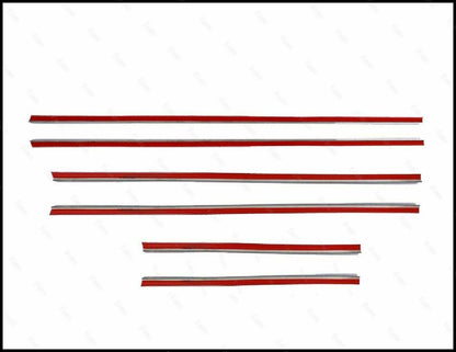 CROMATURA CORNICI FINESTRINI 6PZ AUDI AUDI A4 B6 B7 ACCIAIO INOX ADESIVO 0032 AUTOELEGANCERICAMBI