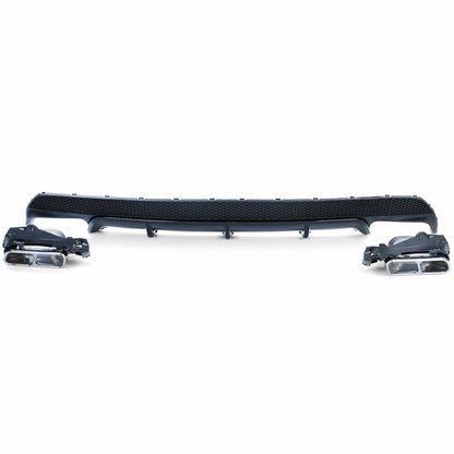 MERCEDES CLA W117 2013-2018 REAR DIFFUSER UNDER BUMPER + AMG TIPPERS.
