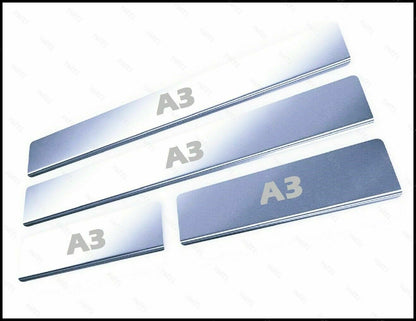 CROMATURA BATTITACCO PORTE AUDI A3 8P 2003-2012 ACCIAIO INOX ADESIVO 0032 AUTOELEGANCERICAMBI