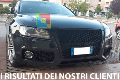 AUDI A5 2007-2011 GRIGLIA ANTERIORE CALANDRA RS5 NIDO D'APE NERA - NO LOGO AUTOELEGANCERICAMBI