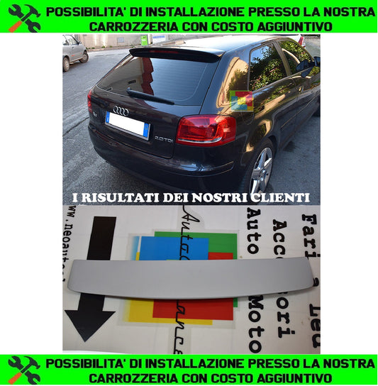 REAR ROOF SPOILER AUDI A3 8P 2003 - 2012 3 DOORS S-LINE LOOK S3 ABS