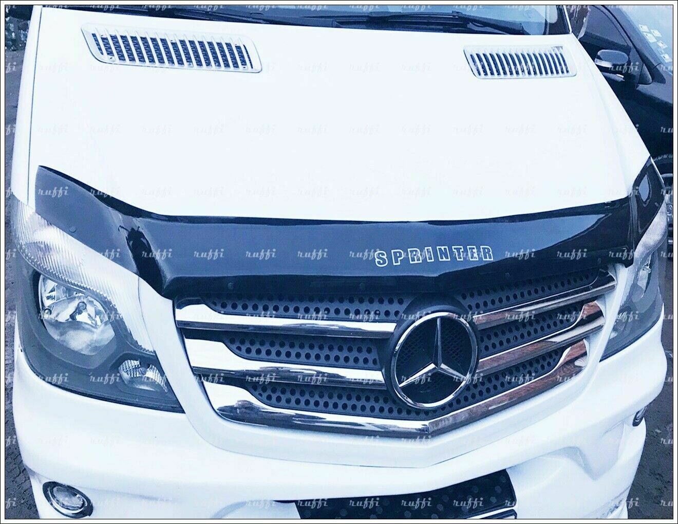 CROMATURA GRIGLIA FRONTALE 5PZ MERCEDES SPRINTER W906 13-18 INOX ADESIVO 0032 AUTOELEGANCERICAMBI