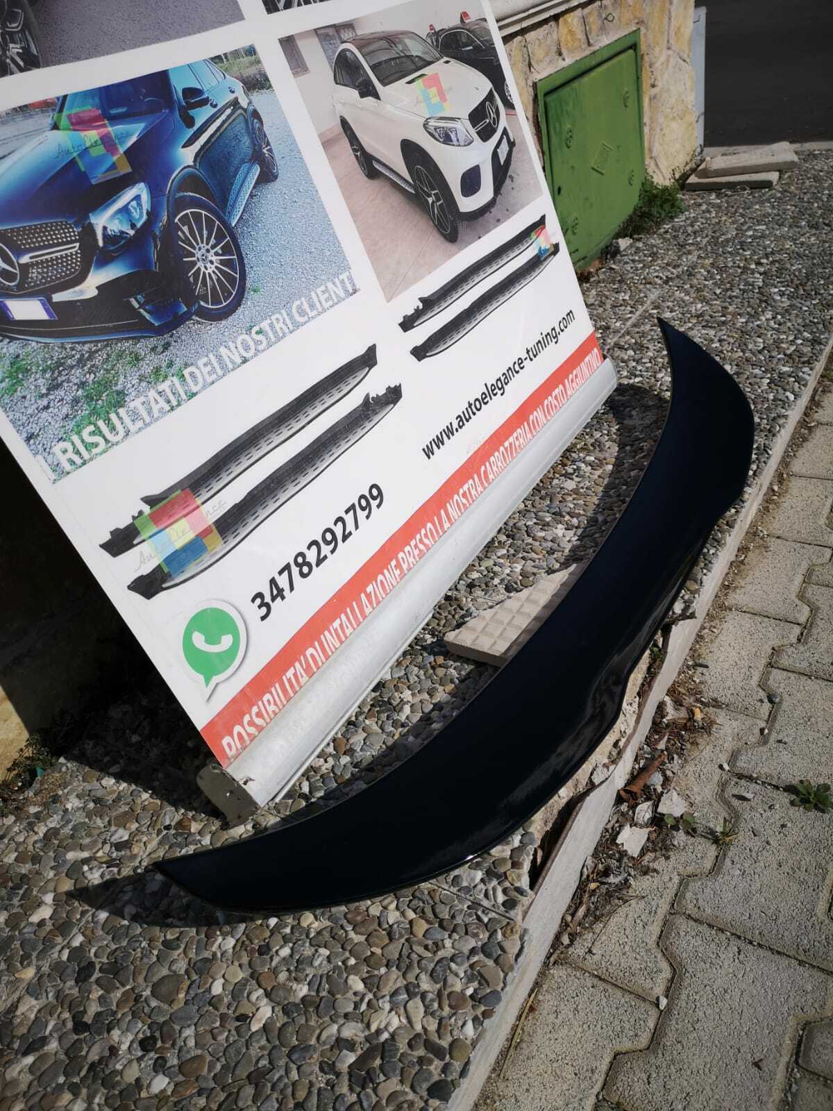 SPOILER POSTERIORE COFANO PER BMW SERIE 3 F30 BERLINA M3 IN ABS NERO LUCIDO -