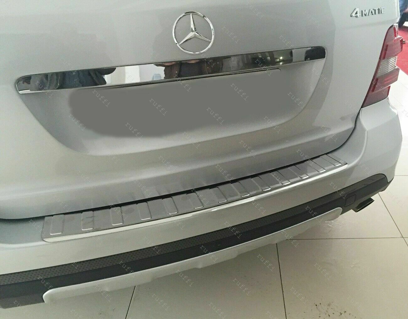 CROMATURA PROTEZIONE PARAURTI POST. MERCEDES ML W164 2005-2011 INOX ADESIVO 0032 AUTOELEGANCERICAMBI