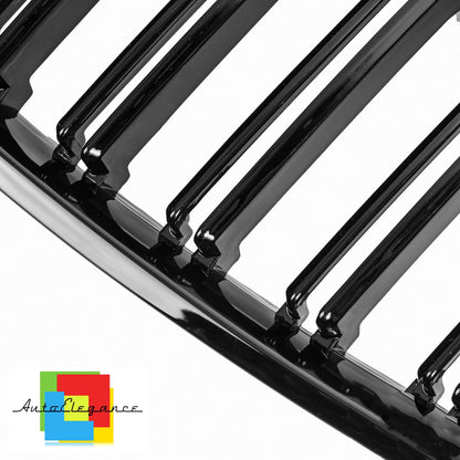 FRONT MUSTACHE GRILLE X5 E70 X6 E71 E72 GLOSSY BLACK LOOK DOUBLE KIDNEY NEWS