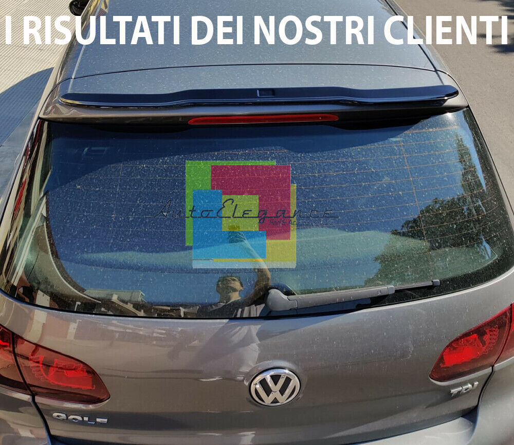 VW GOLF 6 VI 2008 AL 2012 SPOILER TETTO POSTERIORE AGGIUNTIVO GTI LOOK ABS NERO