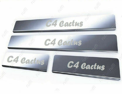 CROMATURA BATTITACCO PORTE CITROEN C4 CACTUS ACCIAIO INOX ADESIVO 0032 AUTOELEGANCERICAMBI