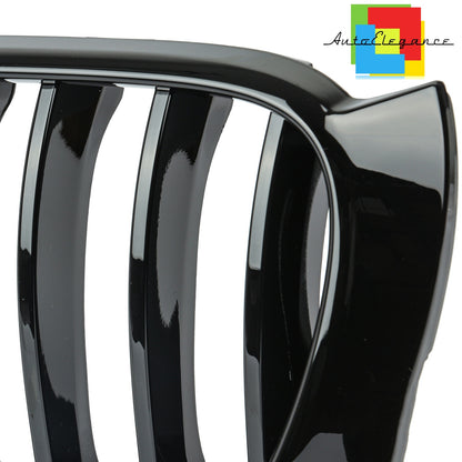 GRIGLIA BAFFI ANTERIORE X3 F25 - X4 F26 NERO LUCIDO RENE SINGOLO LOOK M NEWS