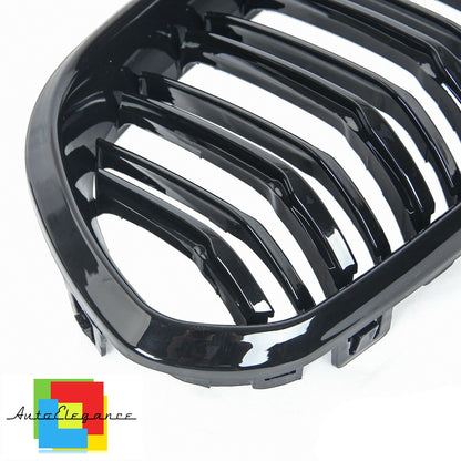 FRONT MUSTACHE GRILLE 1 SERIES F20 F21 2015+ M LOOK GLOSSY BLACK DOUBLE KIDNEY NEWS