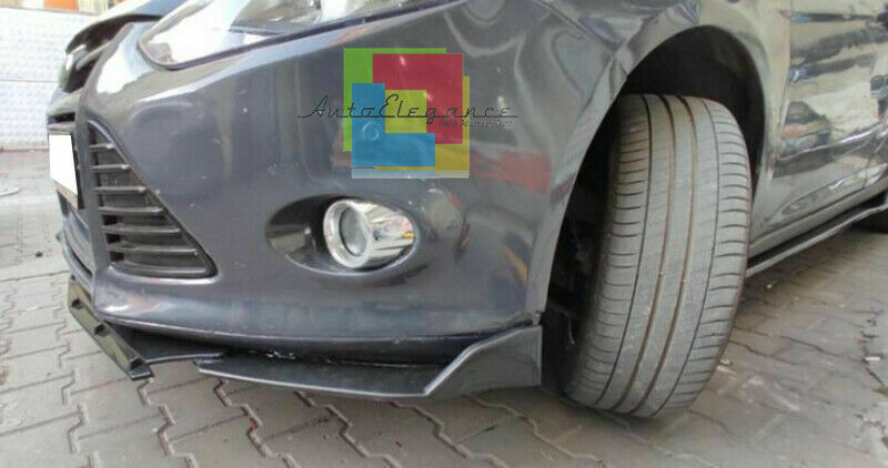 FORD FOCUS III MK3 FRONT BUMPER SPLITTER GLOSS BLACK RS LOOK