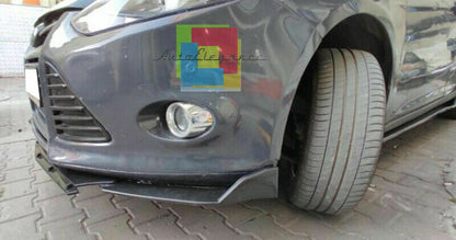 FORD FOCUS III MK3 FRONT BUMPER SPLITTER GLOSS BLACK RS LOOK