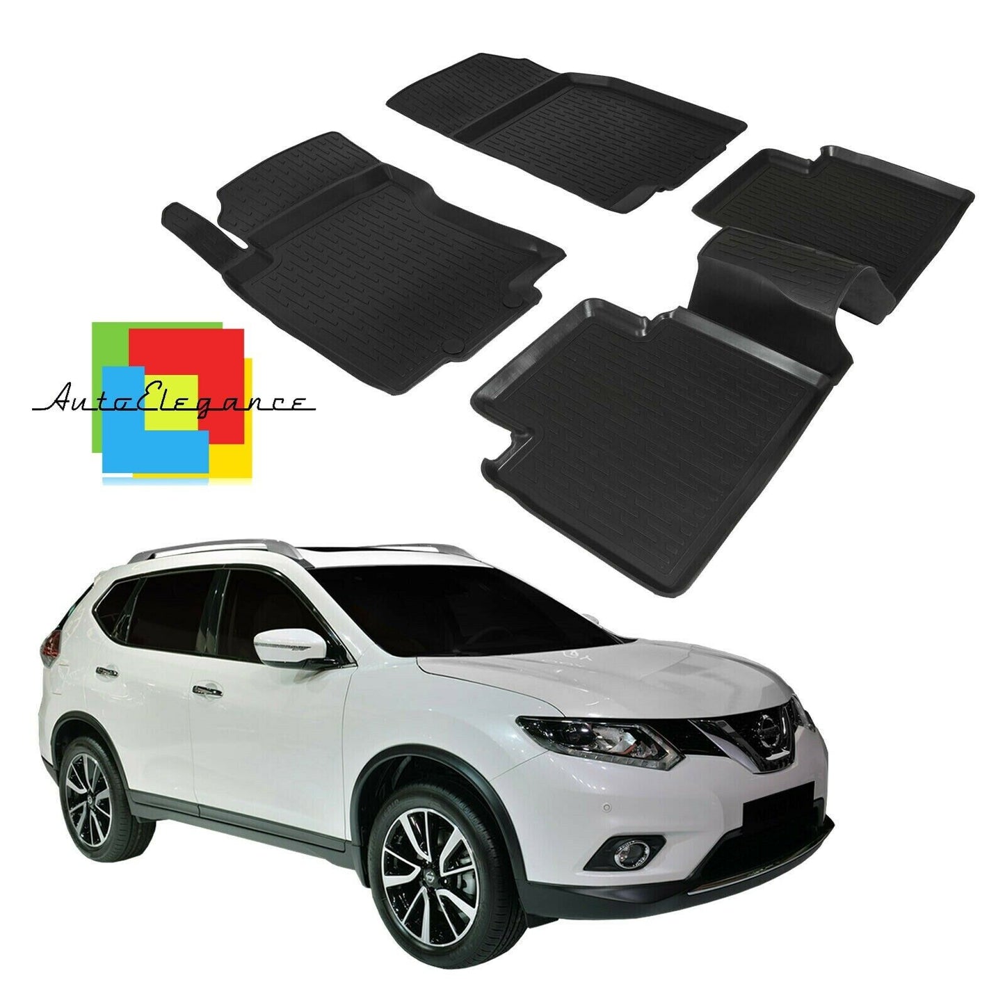 CUSTOM RUBBER CAR INTERIOR MATS SET FOR NISSAN X-TRAIL 2014+ 0032