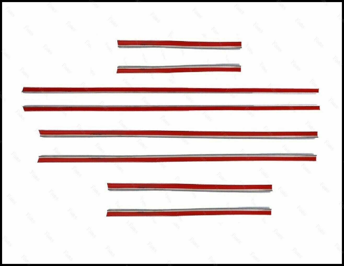 CROMATURA CORNICI FINESTRINI 8PZ CITROEN C4 MK1 2006-2011 INOX ADESIVO 0032 AUTOELEGANCERICAMBI
