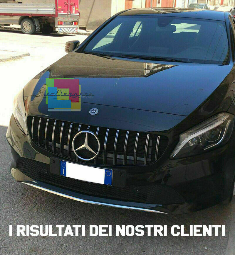 GRIGLIA ANTERIORE PROFILI CROMATI MERCEDES CLASSE A W176 2012-2015 CALANDRA AMG