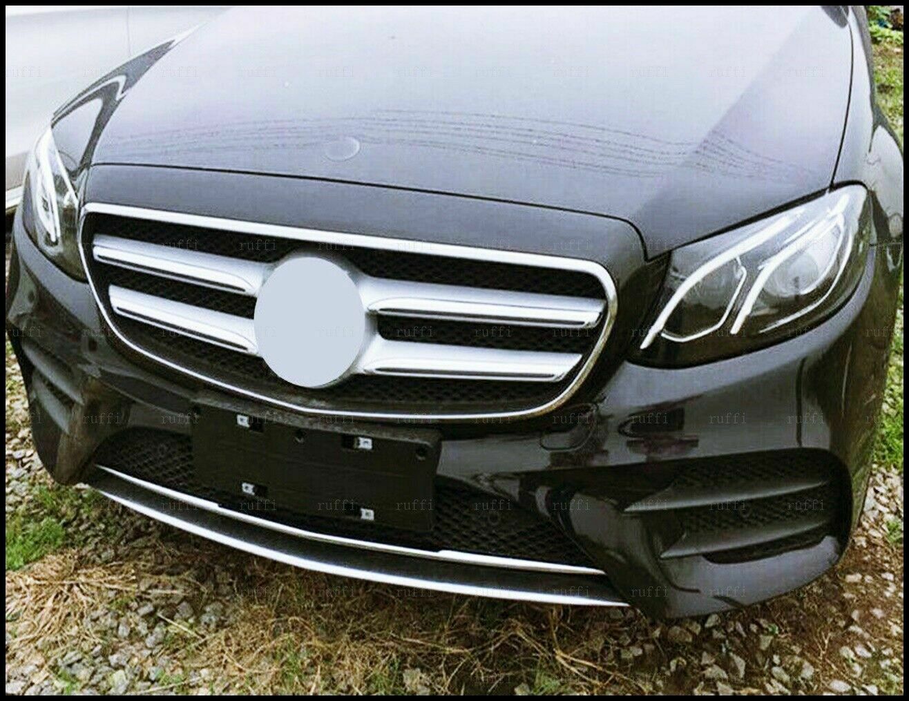 CROMATURA PARAURTI ANTERIORE MERCEDES E W213 S213 2016+ AMG INOX ADESIVO 0032 AUTOELEGANCERICAMBI