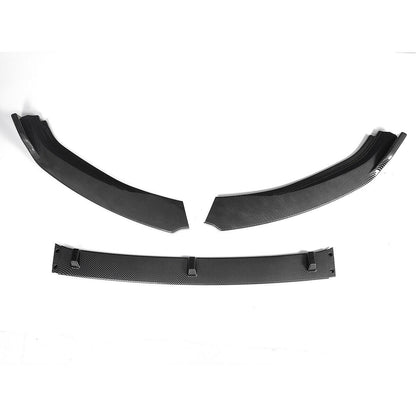 VW GOLF 7 7.5 VII LAMA SOTTO PARAURTI ANTERIORE IN ABS LOOK SPLITTER CARBON LOOK