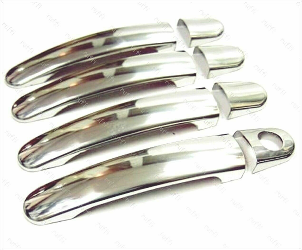 CROMATURA MANIGLIE PORTE SKODA SUPERB MK1 2001-2008 ACCIAIO INOX ADESIVO 0032 AUTOELEGANCERICAMBI