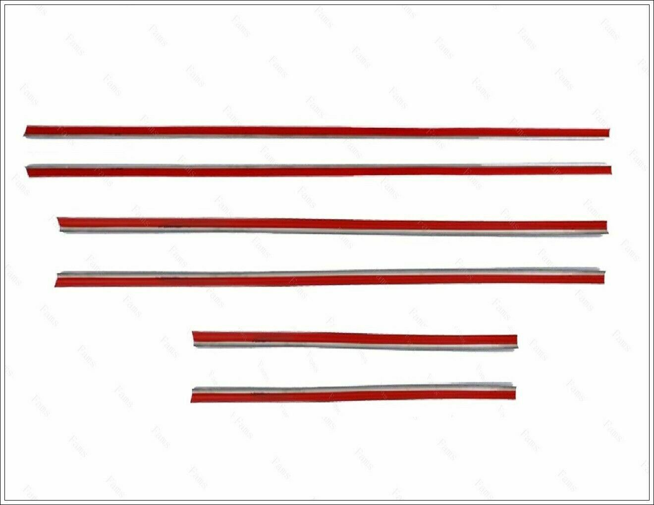 CROMATURA CORNICI FINESTRINI 6PZ MERCEDES E W211 S211 02-09 INOX ADESIVO 0032 AUTOELEGANCERICAMBI