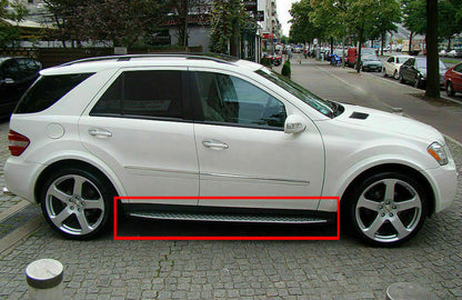 0154 PEDANE LATERALI MERCEDES W164 ML 2005-2012 SOTTOPORTA IN ALLUMINIO AUTOELEGANCERICAMBI