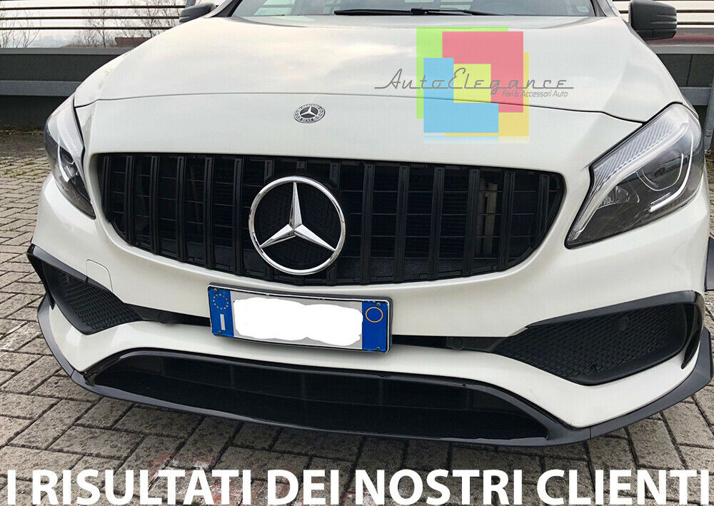 GRIGLIA ANTERIORE NERA PER MERCEDES CLASSE A W176 2015-2018 CALANDRA AMG A45