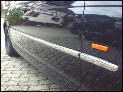 CROMATURA FASCE LATERALI PORTIERE BMW 3 E46 1998-2007 ACCIAIO INOX ADESIVO 0032 AUTOELEGANCERICAMBI